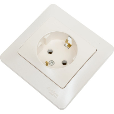 Розетка Systeme Electric Glossa Перламутр с/з, 16А в сборе SE GSL000642