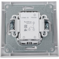 2-клавишный выключатель Systeme Electric AtlasDesign Жемчуг сх.5, 10АХ, в сборе SE ATN000452
