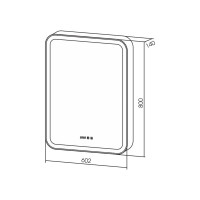 Зеркало-шкаф AZARIO Фиджи 60 + часы LED-00002363
