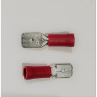 Изолированный разъем BERNER 6.3x0.8 мм красный 12246