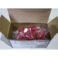 Изолированный разъем BERNER 6.3x0.8 мм красный 12246