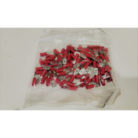 Изолированный разъем BERNER 6.3x0.8 мм красный 12246