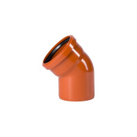 Отвод ХЕМКОР НПВХ 315х45° кирп 2481168 06672