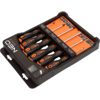 Набор отверток NEO Tools 6 шт, SL/PH, S2, двухкомпонентная рукоятка, на планке 04-213