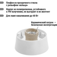 Светильник TDM ELECTRIC НББ 64-60-025 УХЛ4 (шар стекло Кольца/прямое основание) SQ0314-0005