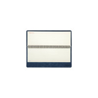 Недатированный настольный планинг BRAUBERG Status 305x140 мм, под кожу, 60 листов темно-синий 113373