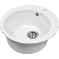 Кухонная мойка из искусственного гранита WISENT Вайт MWR510-28/WGER013