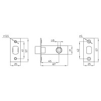 Врезная задвижка Ajax DF-45 GR графит 44477