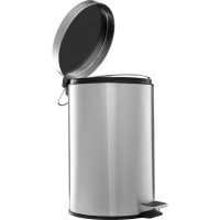 Корзина для мусора Merida с педалью металлическая, напольная, матовая, 12 л KIM410