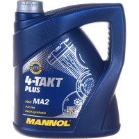 Масло моторное полусинтетическое 4-TAKT PLUS 10W40 4 л для мотоциклов 10W-40 MANNOL 1425