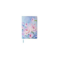 Блокнот BRAUBERG VISTA Pink flowers А5, 143x210 мм, под кожу, гибкий, срез фольга, 80 л 112075