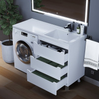Тумба над стиральной машиной uperwood Tanos 60 см, напольная, белый/графит 291020259