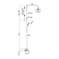 Душевая колонна со смесителем для душа Azario TEVIS AZ-15780161 00078113