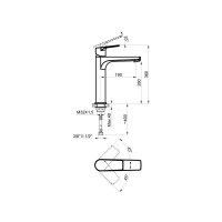 Смеситель для раковины Azario TREYA высокий черный AZ-156845524 00072148