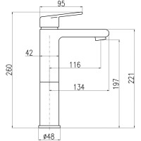 Смеситель для умывальника RavSlezak COLORADO высокий, ЦВЕТ ЗОЛОТО CO130.5Z