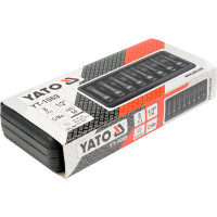 Набор ударных головок-бит SPLINE 8 шт, 1/2" YATO YT-1069
