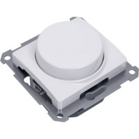 Светорегулятор Systeme Electric GLOSSA (диммер) повор-нажим, LED, RC, 400Вт, механизм, БЕЛЫЙ GSL000123