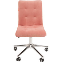Компьютерное кресло CHAIRMAN 030, без подлокотников, хром, ткань, розовый 00-07105062