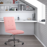Компьютерное кресло CHAIRMAN 030, без подлокотников, хром, ткань, розовый 00-07105062