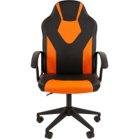 Компьютерное кресло CHAIRMAN ст-17 гейм, экокожа, черный, оранжевый 00-07104025