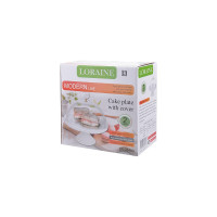 Тортовница LORAINE с крышкой 23 см 28489 Тортовница 23 см с крышкой на ножке LR (х8)
