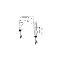 Смеситель для раковины Hansgrohe Metris 230 однорычажный, без донного клапана 31187000 00019969