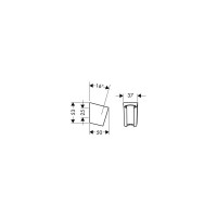 Держатель ручного душа Hansgrohe Porter S шлифованная бронза 28331140 00063495