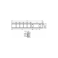Термостат для душа Hansgrohe RainSelect на 2 потребителя, шлифованная бронза 15382140 00063625