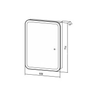 Зеркало-шкаф Azario Фиджи flip 50 универсальное LED-00002471 00079967