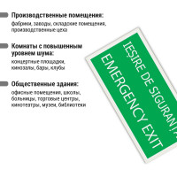 Знак "ЗАПАСНЫЙ ВЫХОД" TDM ELECTRIC 200х100мм (румынский язык), в упаковке 10 штук SQ0817-0076