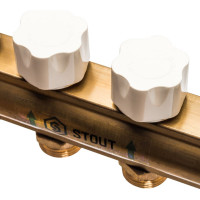 Распределительный коллектор из латуни без расходомеров 12 вых. STOUT SMB 0468 000012