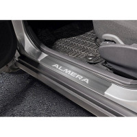 Накладки на пороги Rival для Nissan Almera 2013-н.в, нерж. сталь, 4 шт., NP.4104.3