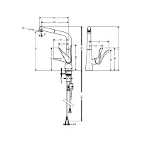 Смеситель для кухни HANSGROHE 14821000 Metris 00000030518