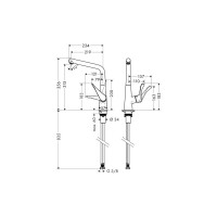 Смеситель для кухни HANSGROHE 14822000 Metris 00000030566