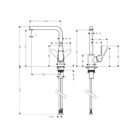 Cмеситель для кухни HANSGROHE 31817000 Focus 00000031165
