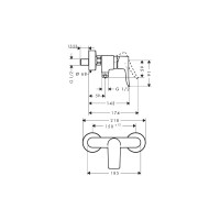 Смеситель для душа HANSGROHE 31680000 Metris 00000008258