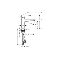 Смеситель для раковины HANSGROHE 32500000 Metropol 100 00000053948