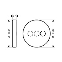 Запорный вентиль HANSGROHE 15745000 ShowerSelect S внешняя часть 00000035826