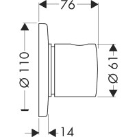 Переключатель HANSGROHE 15932000 Trio/Quattro (внешняя часть) 00000007568