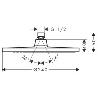 Верхний душ HANSGROHE 26723000 Crometta S240 1jet 00000048516