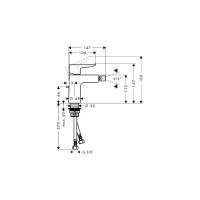 Смеситель для биде HANSGROHE 31280000 Metris 00000008198