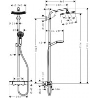 Душевая система HANSGROHE 27267000 Crometta S 240 1jet 00000048195