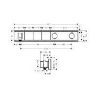 Термостатический смеситель для душа HANSGROHE 15356400 RainSelect 00000057318