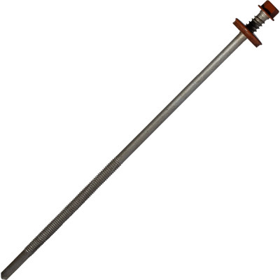 Саморез для сэндвич-панелей HARDWEX ТМ HWX16-P20-6.3/5.5x190 мм, св.№6, RUSPERT, RAL 8004, 50 шт. 5190002408944