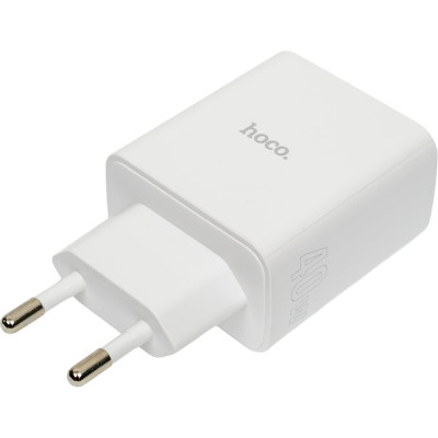 Сзу Hoco c126a pure 1xusb, 2xusb-c, 3а, pd40w, qc3.0, gan (белый) 0L-00058909