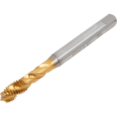 Метчик New Century M10x1.5, Alpha-TAP, DIN371, HSS (M2), со спиральной канавкой, покрытие TiN T8804426