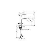 Смеситель для раковины HANSGROHE HG Metropol 110 32507670 00000071065