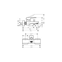 Cмеситель для ванны HANSGROHE Metropol 32540990 HG 00000071086