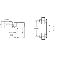 Смеситель для душа JACOB DELAFON CUFF E45533-CP 00000035547