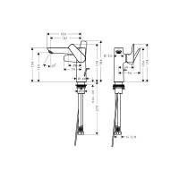 Смеситель для раковины HANSGROHE 71754700 HG Talis E 150 00000071125
